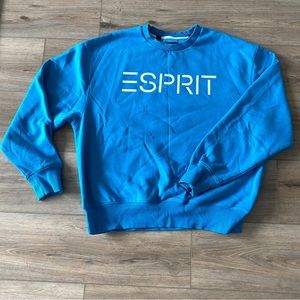 Esprit Archive Logo Sweatshirt in Turquoise